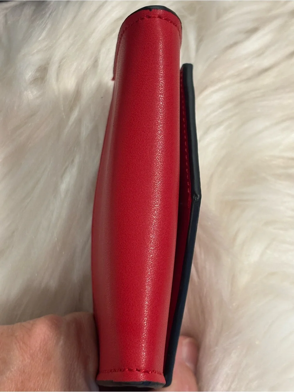 Saks Fifth Avenue Red Leather Wallet